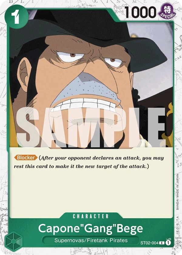Carte One Piece anglaise Capone"Gang"Bege ST02-004 C