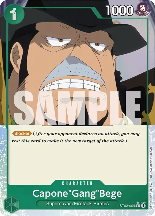 Carte One Piece anglaise ST02-004 Capone"Gang"Bege (version 4)
