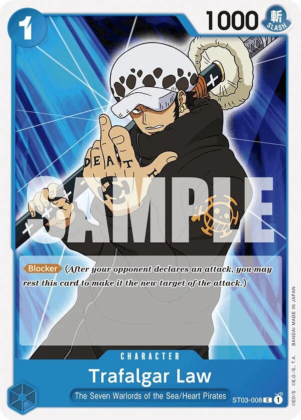 Carte One Piece anglaise Trafalgar Law ST03-008 C
