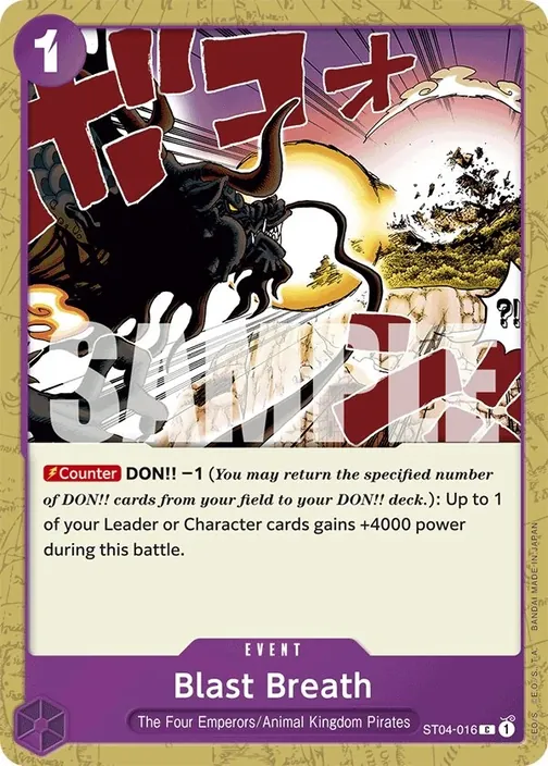 Carte One Piece anglaise ST04-016 Blast Breath