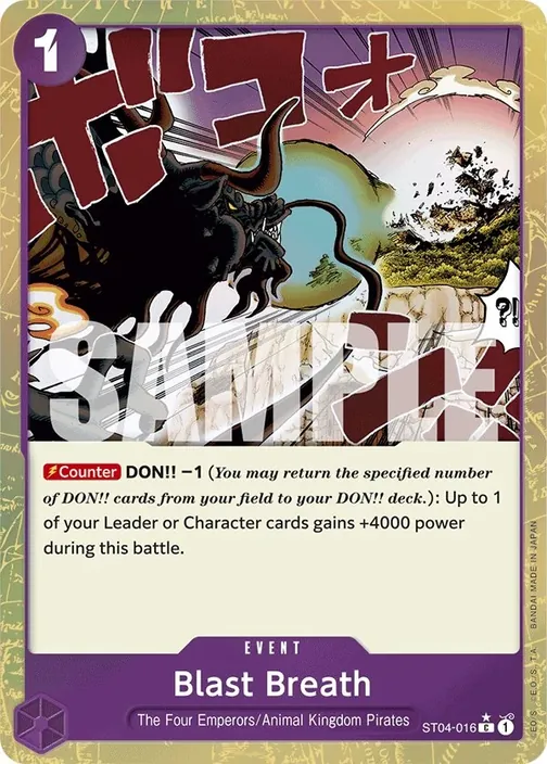 Carte One Piece anglaise ST04-016 Blast Breath (version 4)