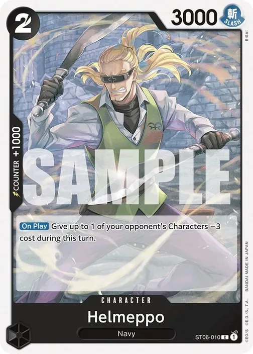 Carte One Piece anglaise ST06-010 Helmeppo (version 2)