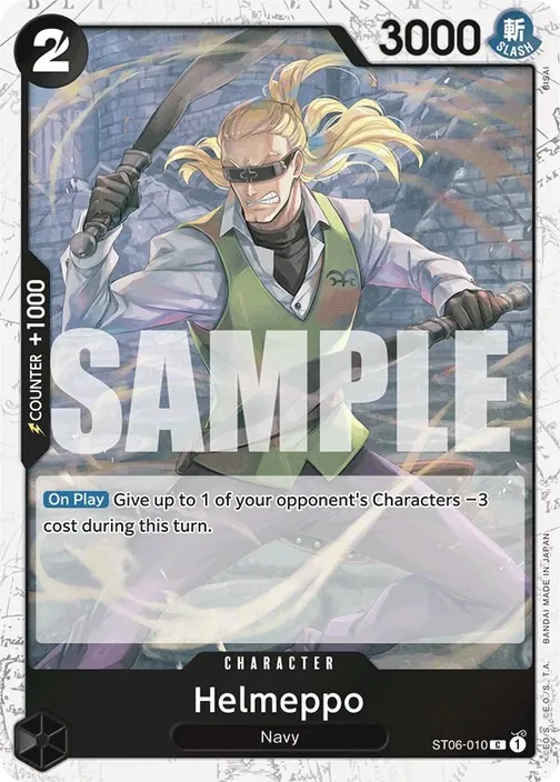 Carte One Piece anglaise ST06-010 Helmeppo (version 3)