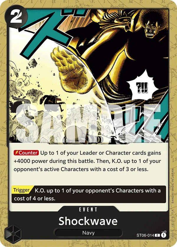 Carte One Piece anglaise Shockwave ST06-014 C
