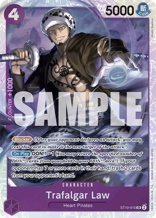 Carte One Piece anglaise ST10-010 Trafalgar Law (version 4)