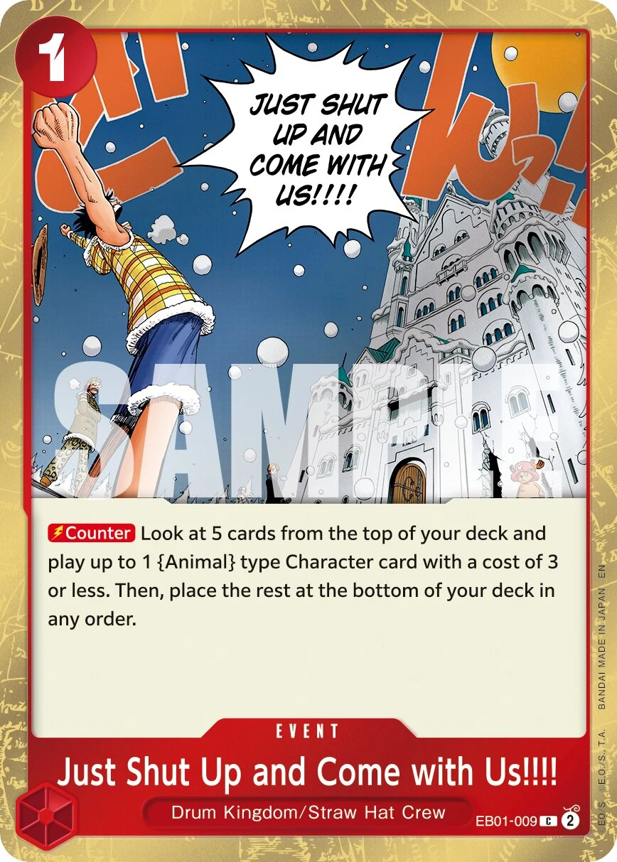 Carte One Piece anglaise Just Shut Up and Come with Us!!!! EB01-009 C