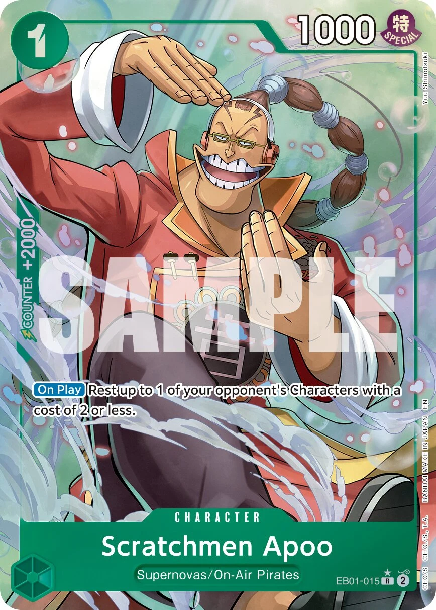 Carte One Piece anglaise Scratchmen Apoo EB01-015 R