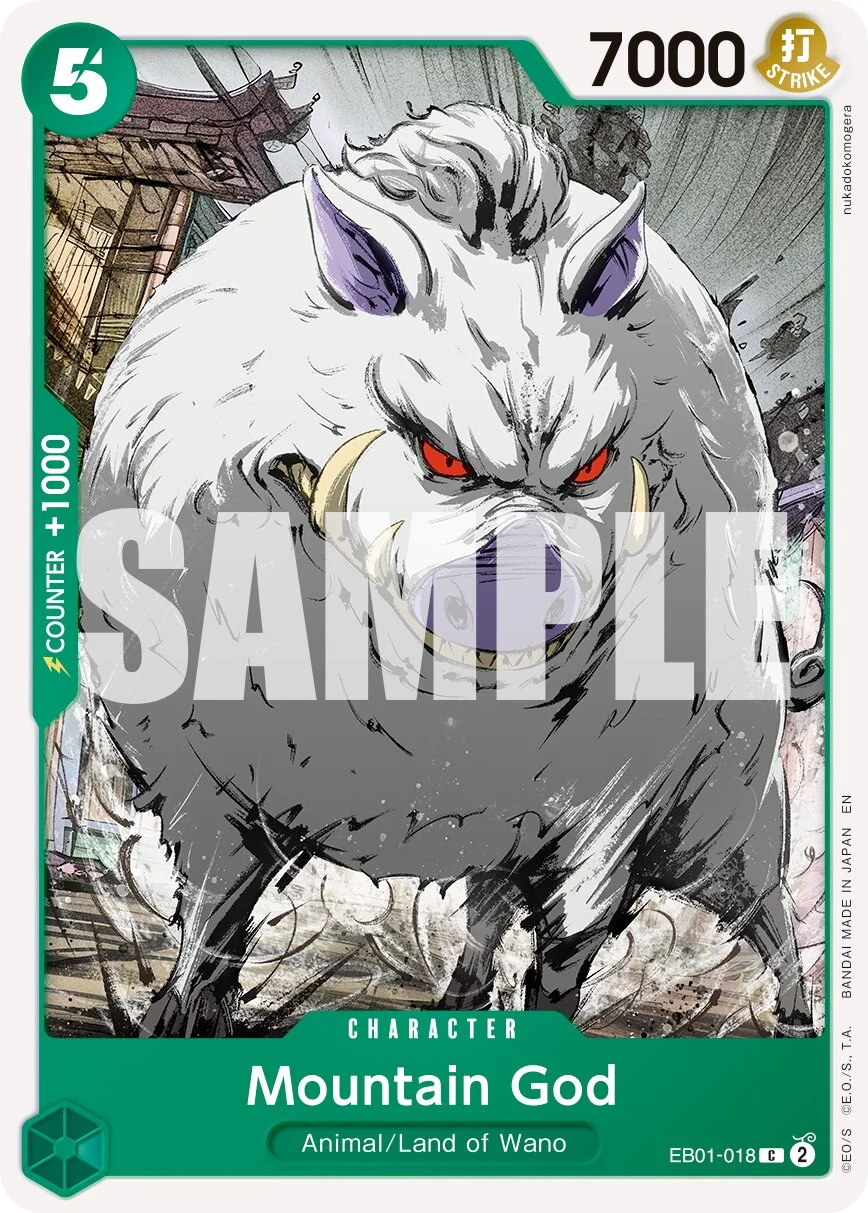 Carte One Piece anglaise Mountain God EB01-018 C