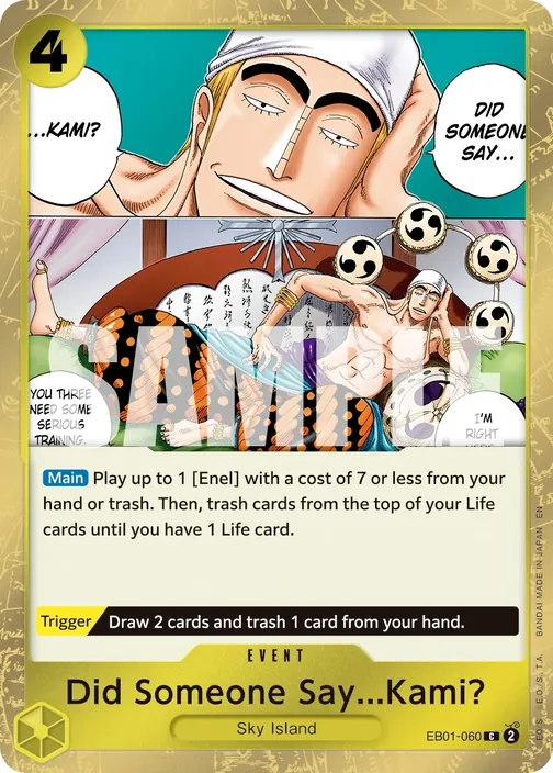 Carte One Piece anglaise EB01-060 Did Someone Say...Kami? (version 2)