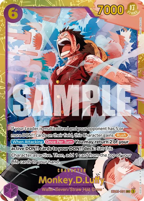 Carte One Piece anglaise EB02-061 Monkey.D.Luffy
