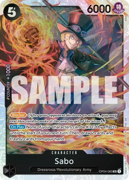 Carte One Piece anglaise OP04-083 Sabo