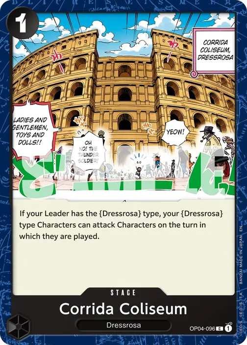 Carte One Piece anglaise OP04-096 Corrida Coliseum
