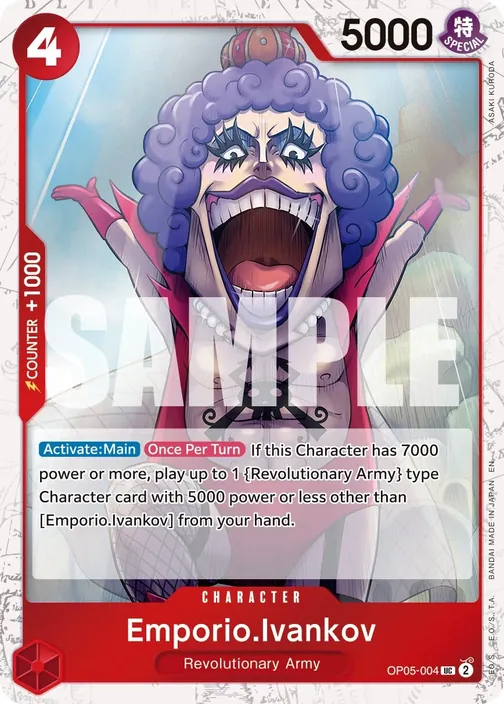 Carte One Piece anglaise OP05-004 Emporio.Ivankov (version 2)