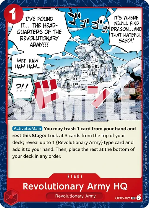 Carte One Piece anglaise OP05-021 Revolutionary Army HQ