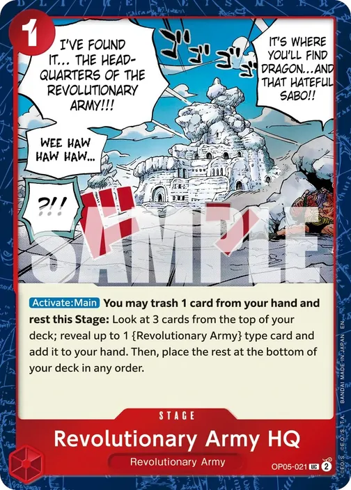 Carte One Piece anglaise OP05-021 Revolutionary Army HQ (version 2)