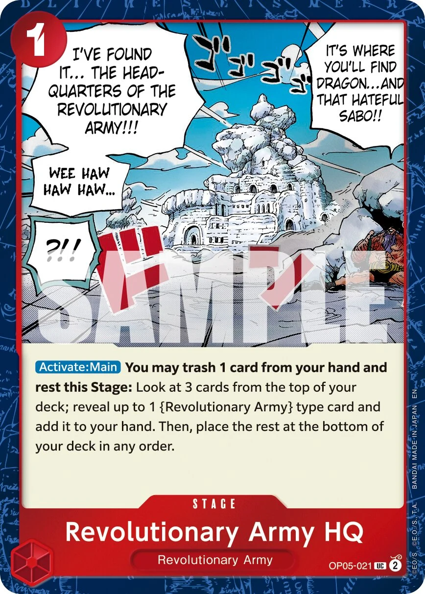 Carte One Piece anglaise Revolutionary Army HQ OP05-021 UC