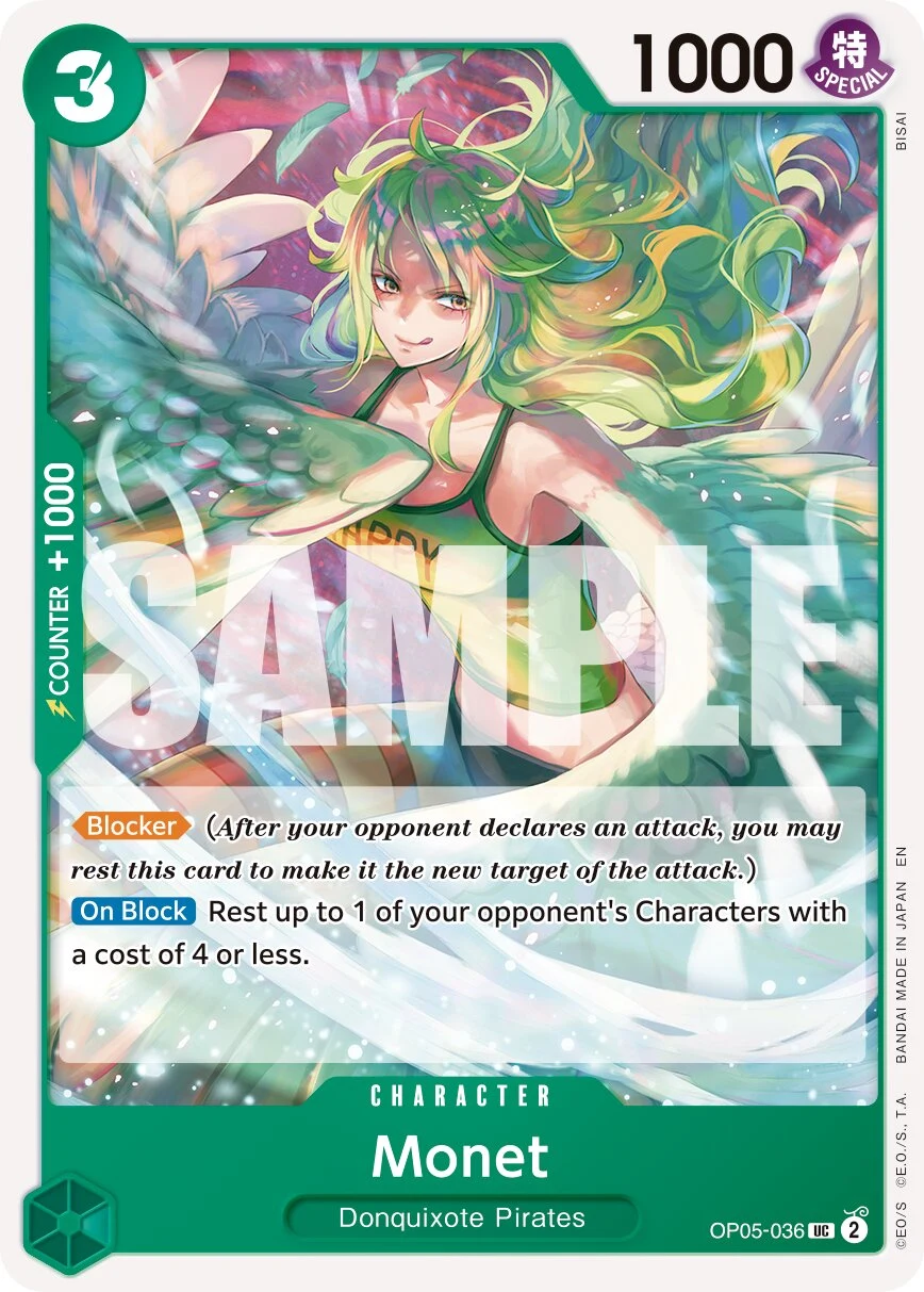Carte One Piece anglaise Monet OP05-036 UC