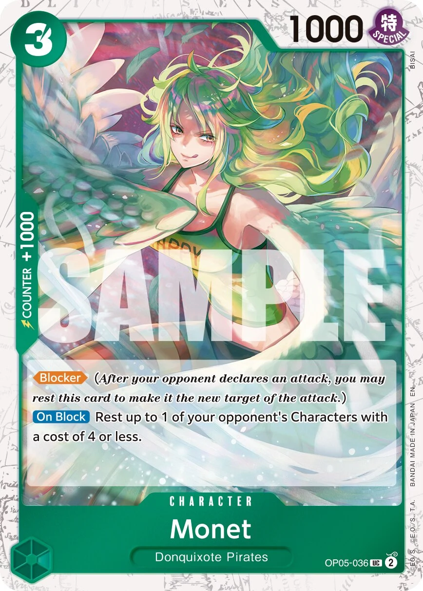Carte One Piece anglaise Monet OP05-036 UC