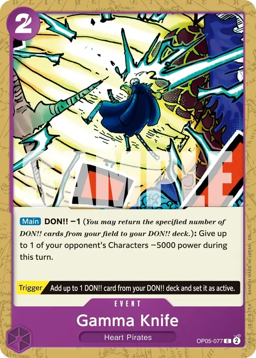Carte One Piece anglaise OP05-077 Gamma Knife