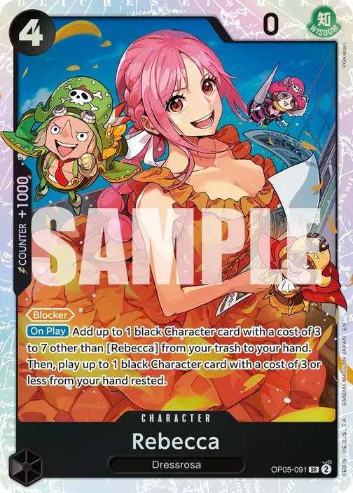 Carte One Piece anglaise OP05-091 Rebecca