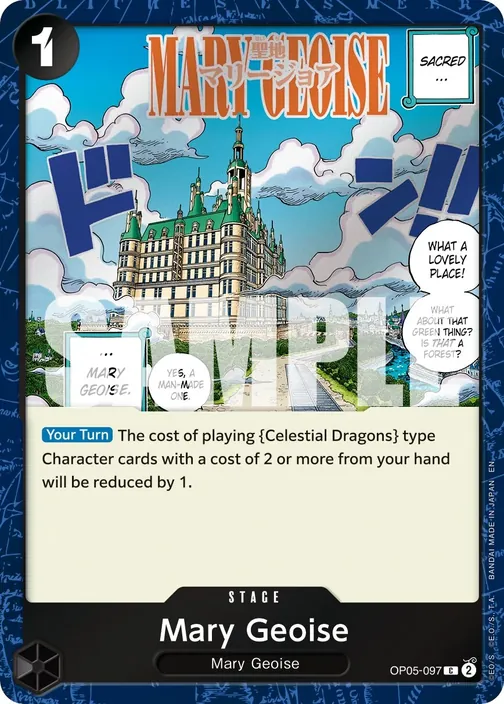 Carte One Piece anglaise OP05-097 Mary Geoise (version 2)