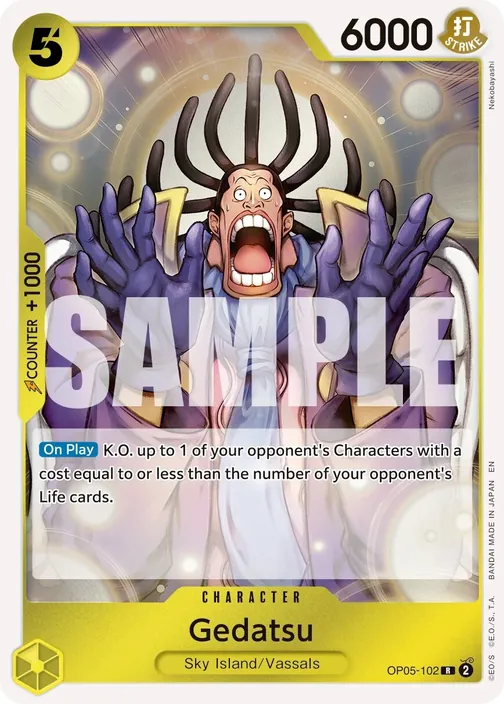 Carte One Piece anglaise OP05-102 Gedatsu