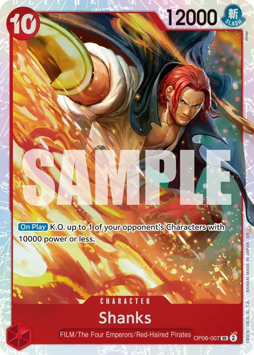 Carte One Piece anglaise OP06-007 Shanks