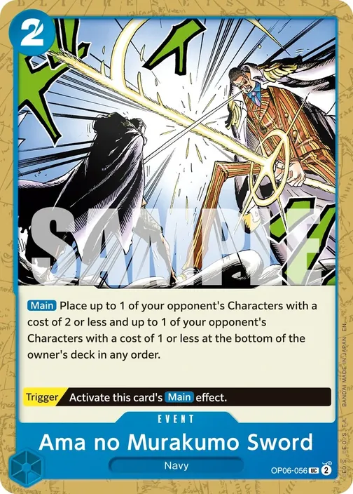 Carte One Piece anglaise OP06-056 Ama no Murakumo Sword