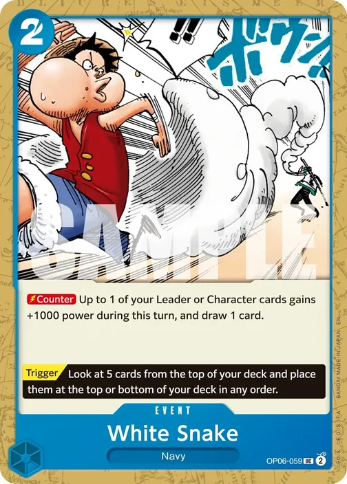 Carte One Piece anglaise OP06-059 White Snake