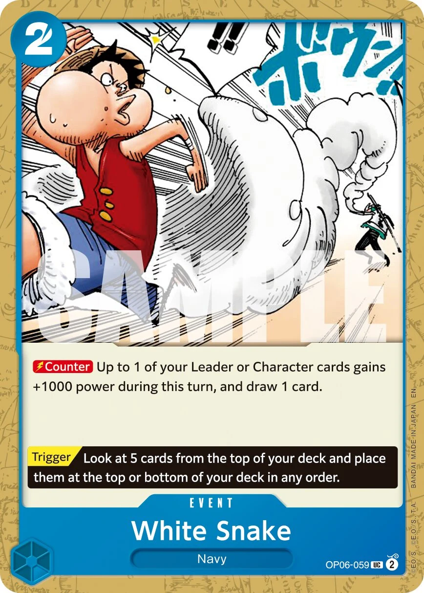 Carte One Piece anglaise White Snake OP06-059 UC