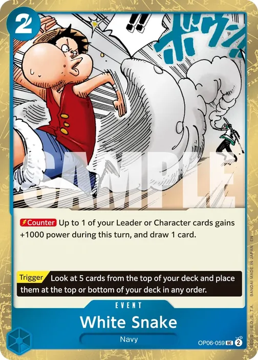Carte One Piece anglaise OP06-059 White Snake (version 2)