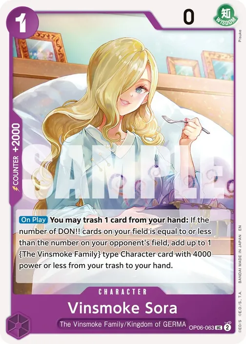 Carte One Piece anglaise OP06-063 Vinsmoke Sora