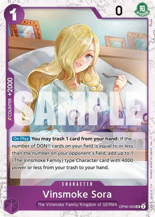 Carte One Piece anglaise OP06-063 Vinsmoke Sora (version 2)