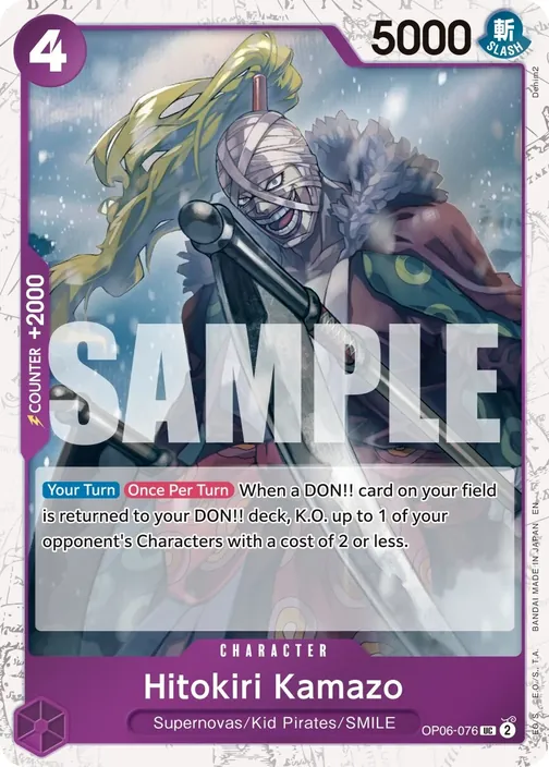 Carte One Piece anglaise OP06-076 Hitokiri Kamazo (version 2)