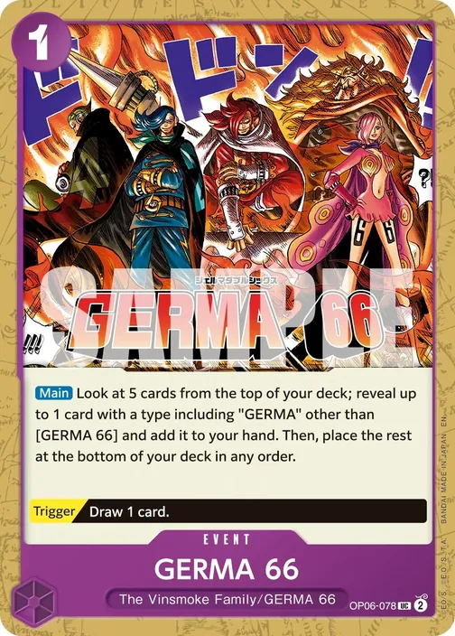 Carte One Piece anglaise OP06-078 GERMA 66