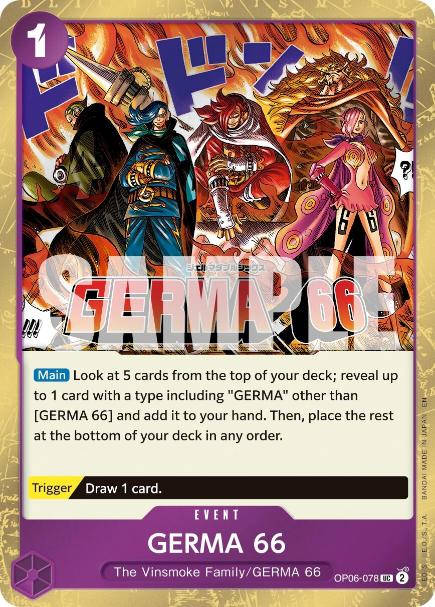 Carte One Piece anglaise GERMA 66 OP06-078 UC