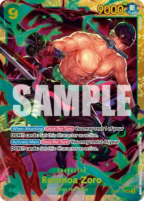 Carte One Piece anglaise OP06-118 Roronoa Zoro