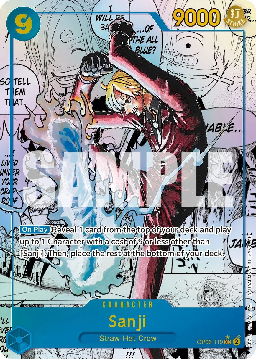 Carte One Piece anglaise Sanji OP06-119 SEC