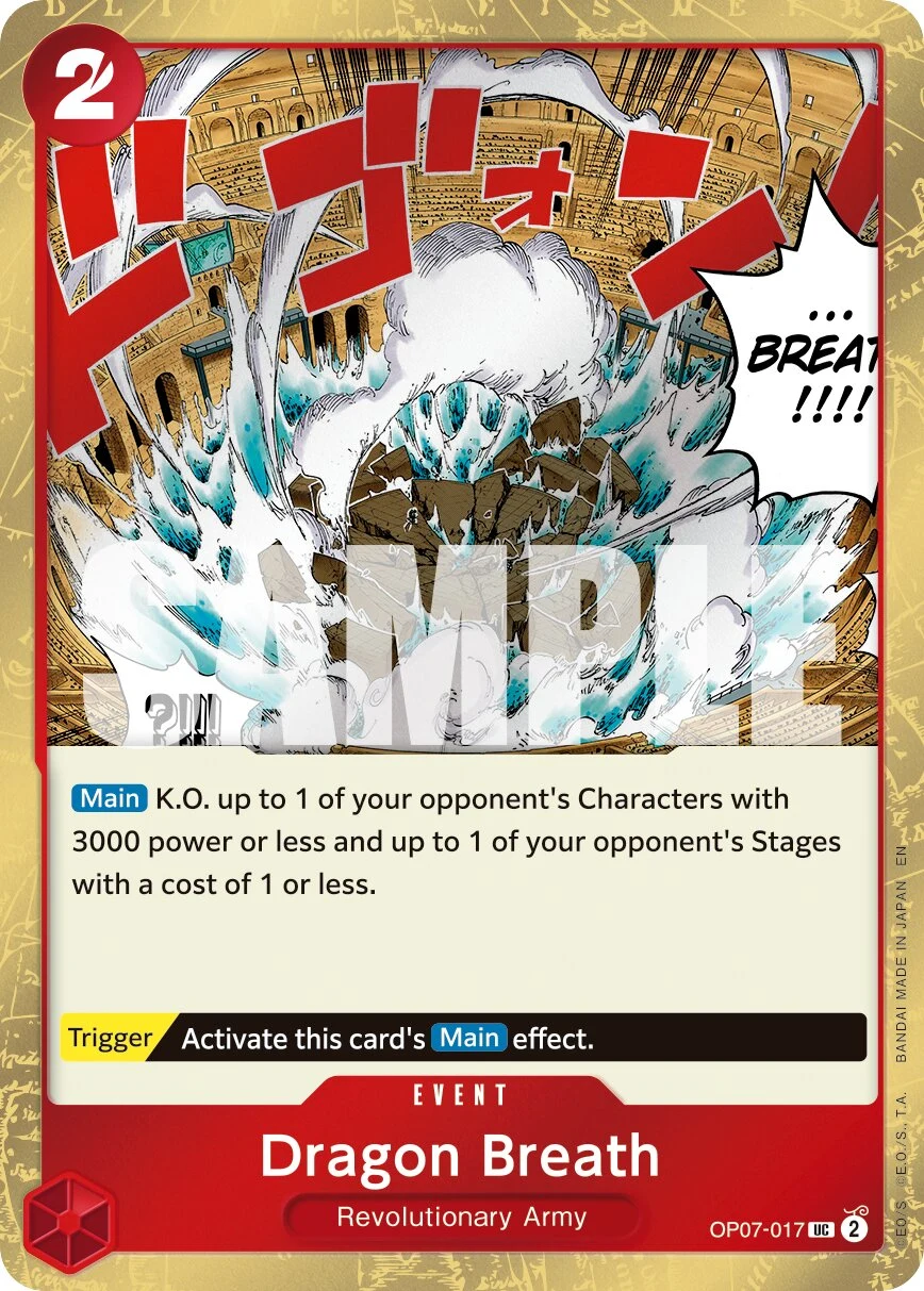 Carte One Piece anglaise Dragon Breath OP07-017 UC