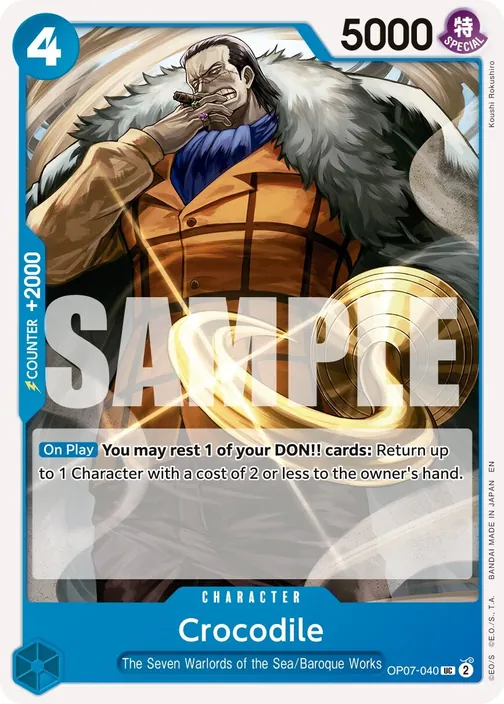 Carte One Piece anglaise OP07-040 Crocodile