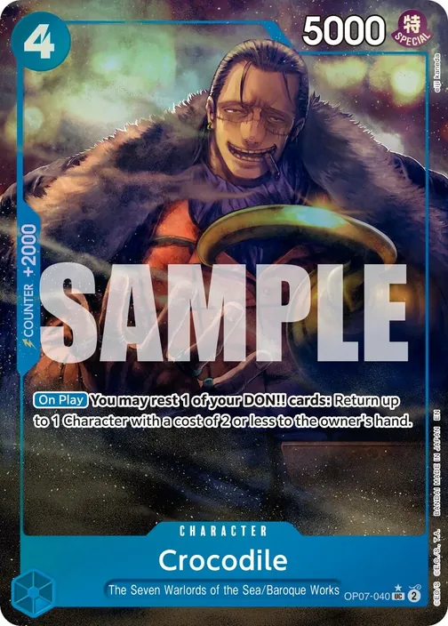 Carte One Piece anglaise OP07-040 Crocodile (version 3)