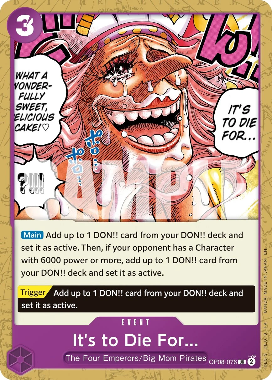 Carte One Piece anglaise It's to Die For... OP08-076 UC