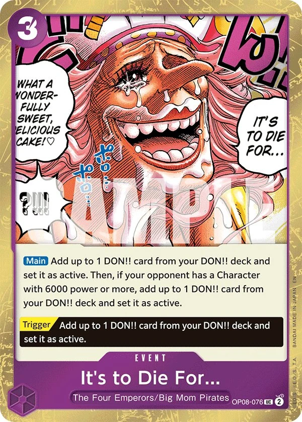Carte One Piece anglaise It's to Die For... OP08-076 UC