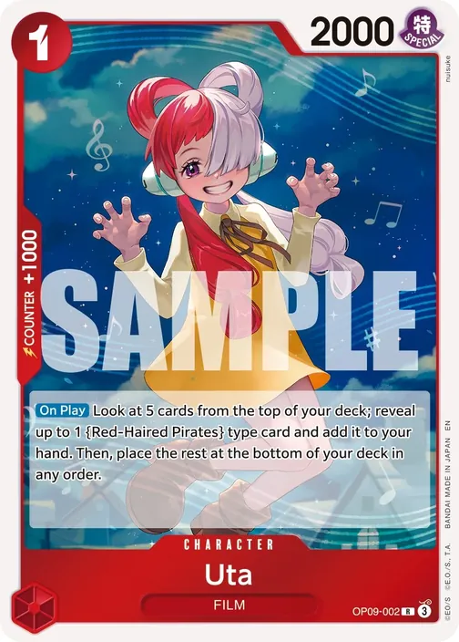 Carte One Piece anglaise OP09-002 Uta