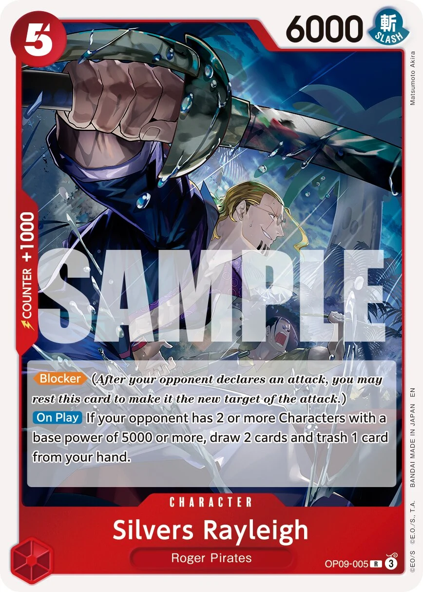 Carte One Piece anglaise Silvers Rayleigh OP09-005 R