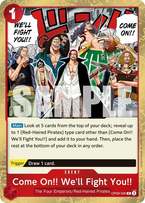 Carte One Piece anglaise OP09-020 Come On!! We'll Fight You!!