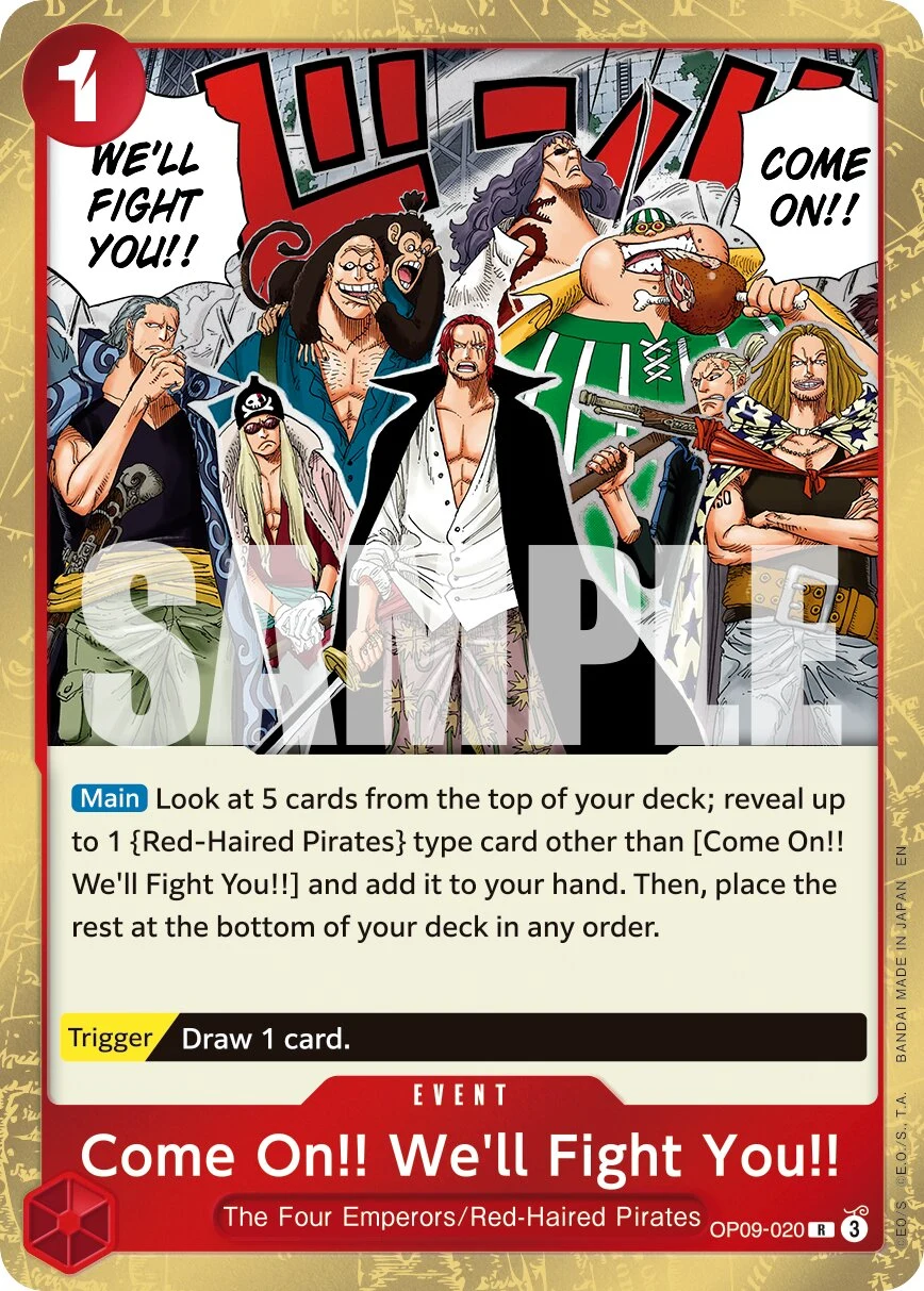 Carte One Piece anglaise Come On!! We'll Fight You!! OP09-020 R