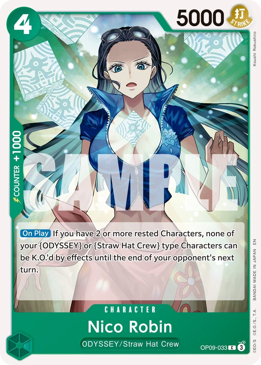 Carte One Piece anglaise Nico Robin OP09-033 C