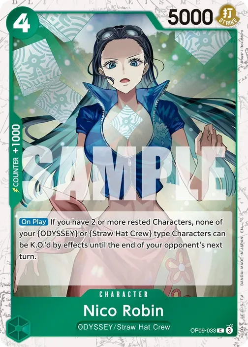 Carte One Piece anglaise OP09-033 Nico Robin (version 2)