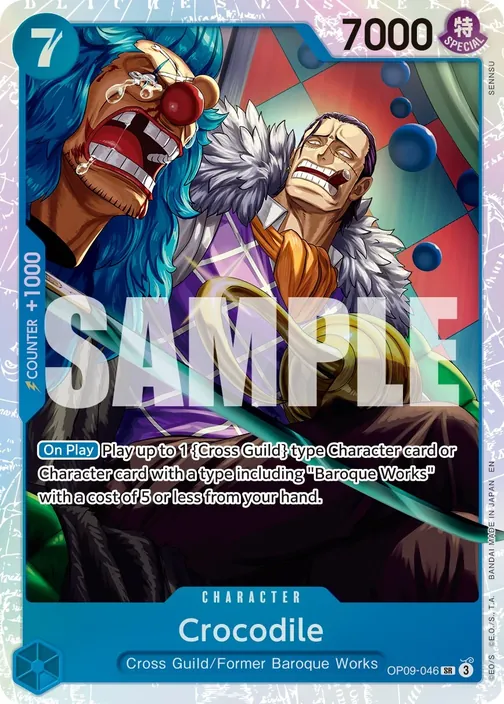 Carte One Piece anglaise OP09-046 Crocodile